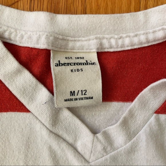 ABERCROMBIE AND FITCH KIDS STRIPED COLOURED T-SHIRT - Picture 3 of 4